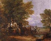 Thomas Gainsborough the harvest wagon Sweden oil painting artist